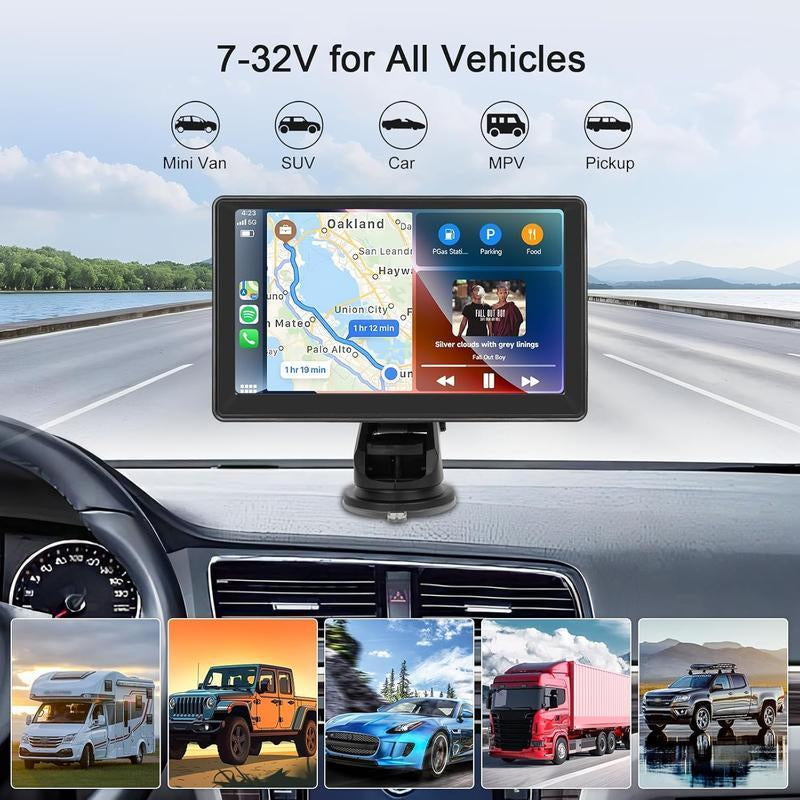 2024 Portable Carplay Screen for Car, Car Play Screen, Reverse Camera, Car Audio Receiver, Voice Control, Mirror Link, MP5