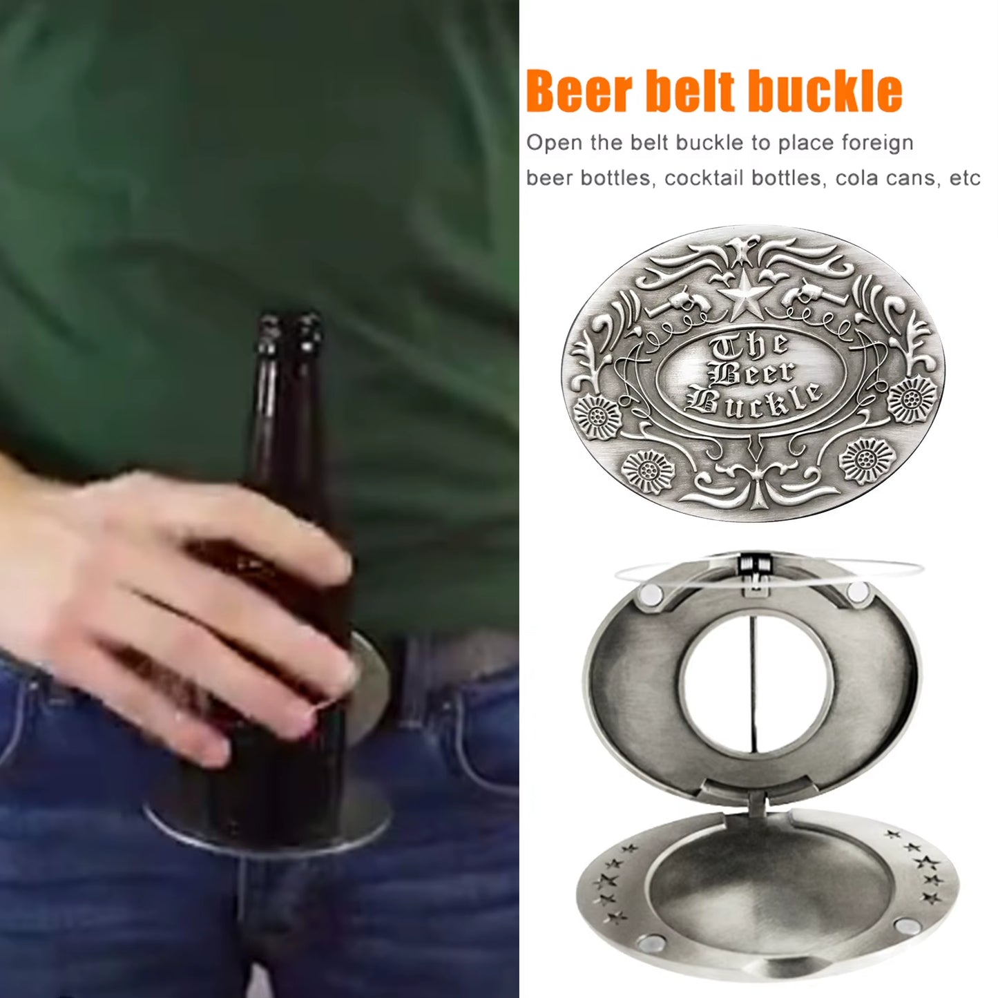 Beer Holder Belt Portable Metal Belt Cup Holder Beer Drink Cup Holder Mini Beer Belt Tray Buckle Cup Holder for Picnic Party BBQ